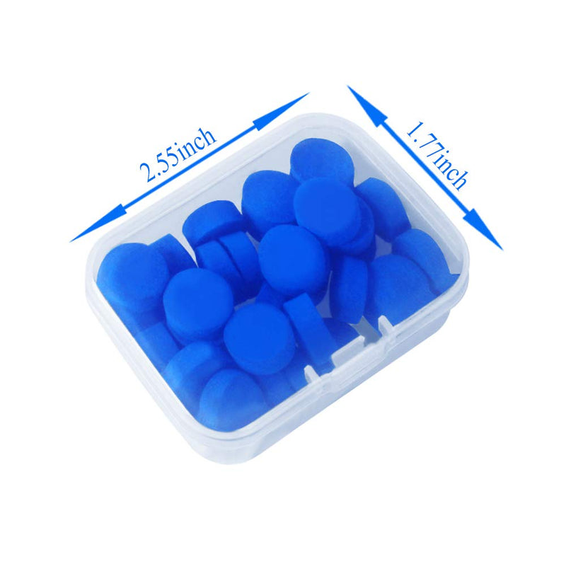 [AUSTRALIA] - Kulannder 30 Pcs Pool Cue Tips 12mm Billiard Cue Stick Replacement Tips with Clear Box for Snooker Pool Cues (Blue Cue Tips) 