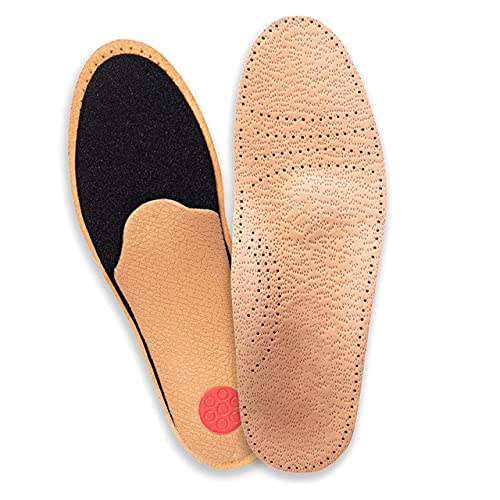 Leather Shoe Insoles with Orthotic Footbed I Insoles with Arch Support and Heel Cushion for Men and Women (UK 3 / 36 EU) 3 UK / 36 EU / 24 cm - BeesActive Australia