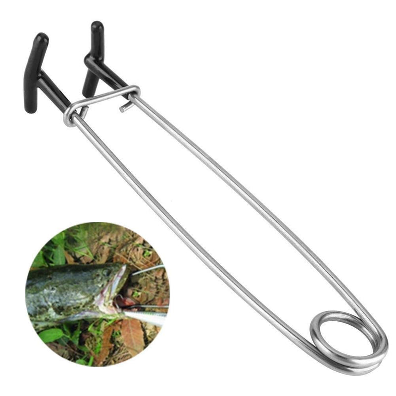 Fish Mouth Opener, MAGT Stainless Steel Fish Mouth Spreader Water Bottle Hanger Jaw Spreader Saltwater Fishing Accessory - BeesActive Australia