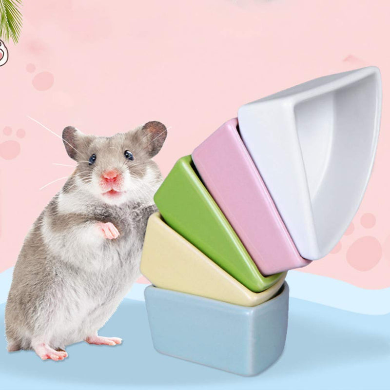 balacoo Hamster Feeding Bowl Ceramic Small Animal Food and Water Bowl for Hamster Guinea Pig Rat Gerbil (Yellow) - BeesActive Australia