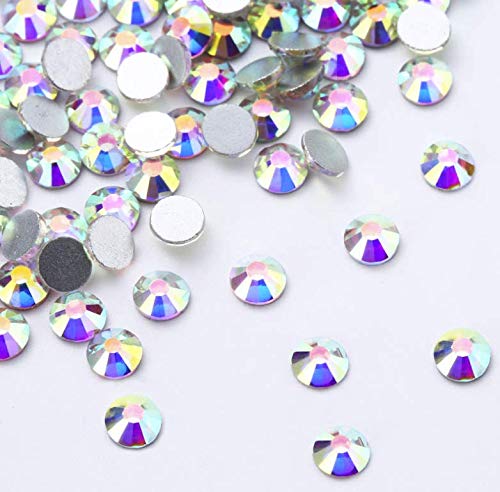 LASSUM 1440 Pcs 2.0mm Flatback Diamond Glass Rhinestones Iridescent Crystals,Mini Rhinestones Ab Clear Tiny Rhinestones Nail Art Gems Nail Decorations - BeesActive Australia