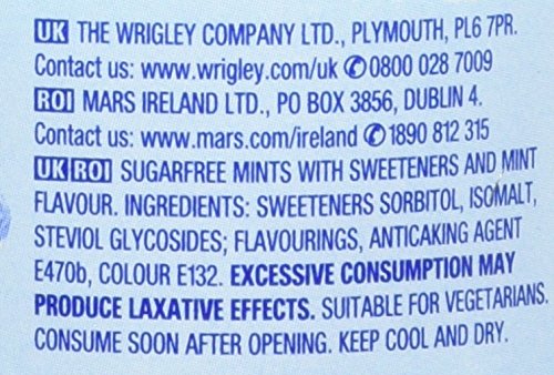 Wrigley Extra Peppermint Sugarfree Mints, 77 g, 70-Piece, Pack of 6 70 Count (Pack of 6) - BeesActive Australia