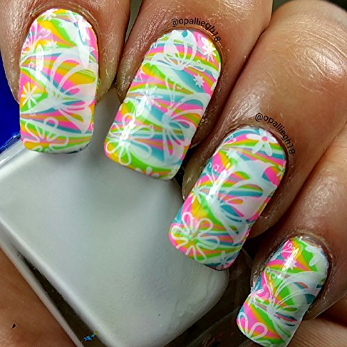 Pueen Nail Art Stamp Collection - Special Edition Encore 01-04 NEW Invention Set of 4 Double Sided All You Can Stamp Full Size Stamping Image Plates Manicure DIY (Infinite Images with Your Creativity) Now with Bonus Storage Case-BH000298 - BeesActive Australia
