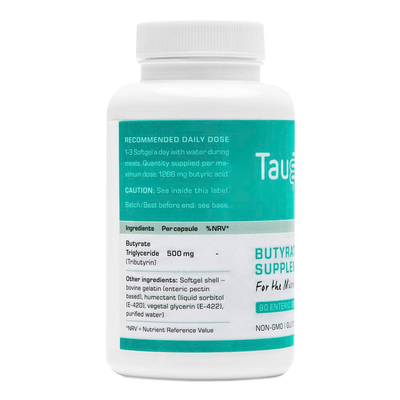 TauBiotic® 90 caps. by RedoxBox® - Butyrate (tributyrin) Gut Microbiota & Digestion Support… 90 Count (Pack of 1) - BeesActive Australia
