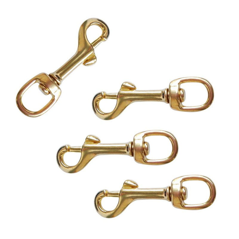 YiMusic 4 Pieces Brass Single Swivel Eye Bolt Snap Hook Buckle Suit for Scuba Diving Dog Clip Equipment Replacement - BeesActive Australia