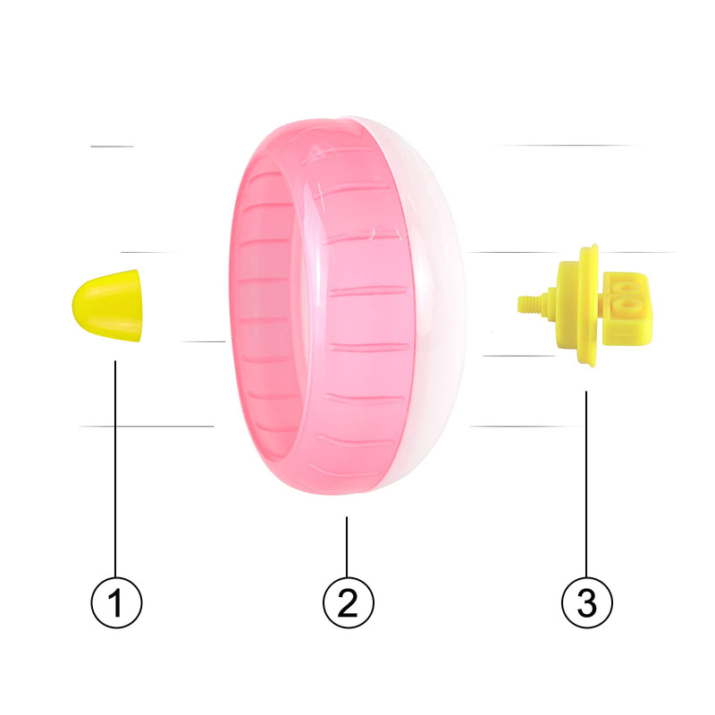 WishLotus Hamster Running Wheel, Silent Jogging Exercise Toy Hamster Cage Accessory for Drawf Hamster Golden Silk Shih Tzu Bear pink - BeesActive Australia