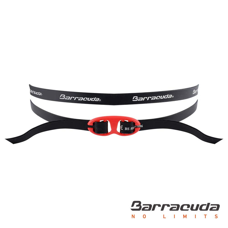 [AUSTRALIA] - Barracuda Swim Goggle AQUATEC - Curved Lenses, Anti-Fog UV Protection, One-Piece Frame Soft Gaskets, Easy Adjusting Comfortable Leak Proof Fashion for Adults Men Women #35125 Black/Smoke 