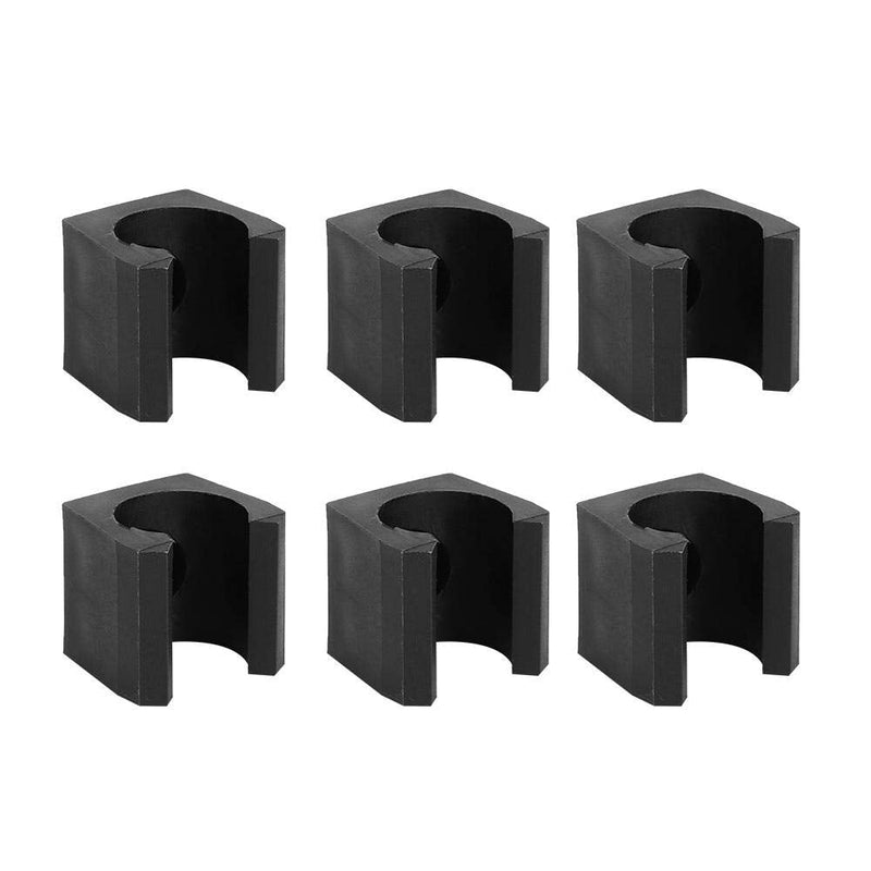 Billiards Snooker Cue Locating Clip Holder Regular Fishing Rod Storage Clips Black for Pool Cue Racks, 6pcs Plastic Lightweight Billiards Pool Single Holder Mini Rod Organizer Carrier Accessory - BeesActive Australia