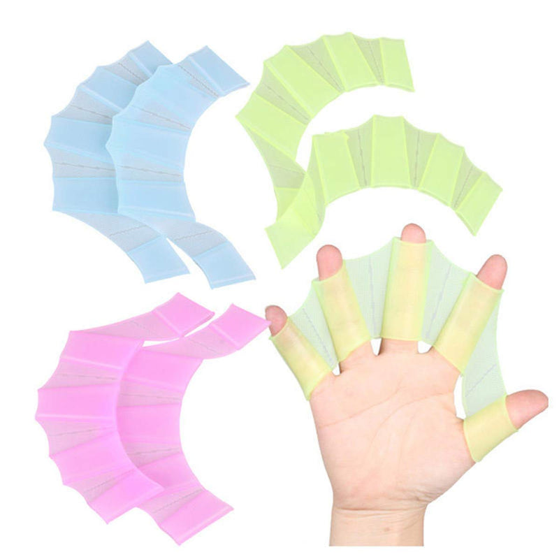 DDNFO Swimming Fins 3 Pair Unisex Frog Type Silicone Girdles Swimming Hand Fins Flippers Palm Finger Webbed Gloves Paddle Water Sports.(DDN52) - BeesActive Australia