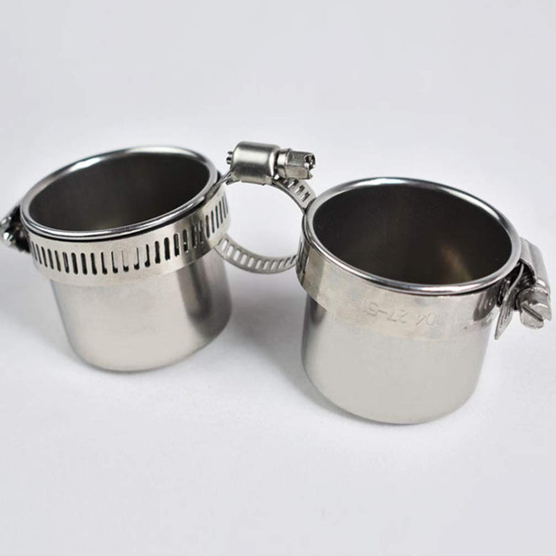 balacoo Bird Water Feeder Dishes Bird Bowl for Cage Coop Cups Parrot Food Hanging Pet Animal Stainless Steel Birdcage Bowls Feeding Perches Play Stand with Clamp 15x6. 5cm - BeesActive Australia