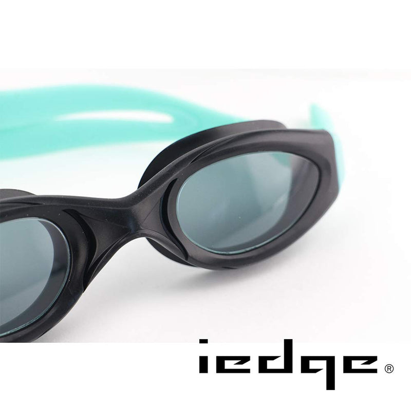 [AUSTRALIA] - iedge Junior Swim Goggle - Superior Anti-Fog Coated Curved Lenses with UV Protection, One-Piece Frame Soft Seals, Easy Adjusting Leak Proof for Teens VG-954 Gray 