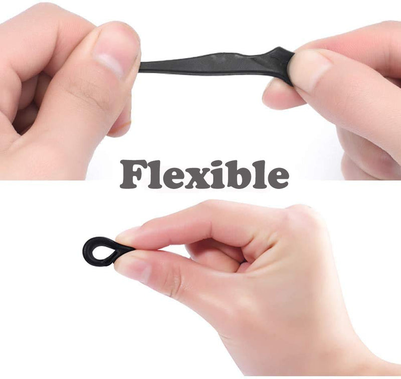 Anti-Slip Ear Hooks Holder Eyeglasses Retainers Silicone Glasses Temple Holders for Glasses Sunglasses 10 Pairs?Black/White Black/White - BeesActive Australia