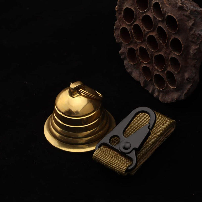kcrygogo Solid Brass 2" Loud Bear Bell for Hikers,with Silencer and Emergency Whistle for Survival, Hiking, Biking, Fishing, Climbing - BeesActive Australia