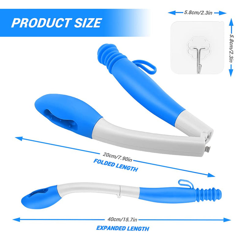 Toilet Aids Tools Folder Long Reach Comfort Wipe Victop Bottom Wiper Toilet Aids Buddy Toilet Tissue Aids for Motion Assistance Extends Reach Over 15.7" Grips Toilet Paper or Pre-Moistened Wipes (B) B - BeesActive Australia