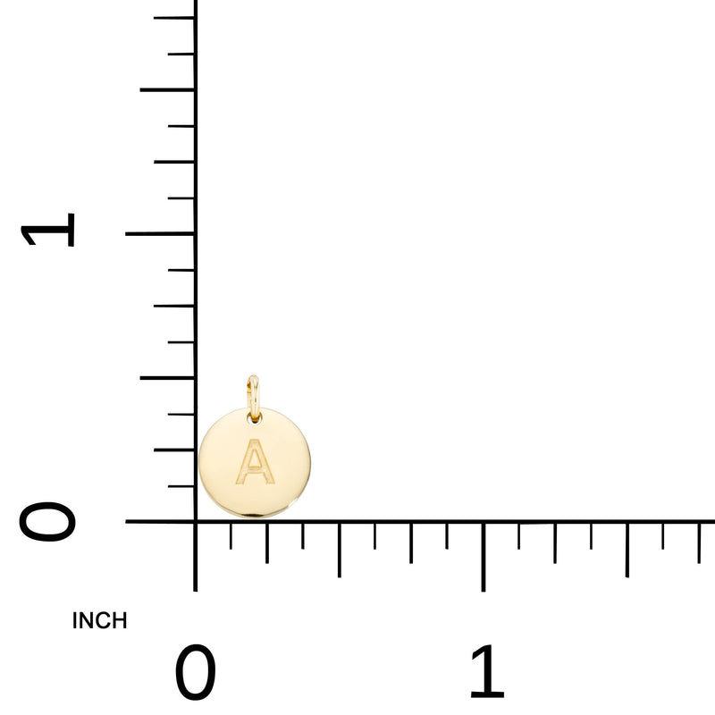 Miabella 925 Sterling Silver or 18K Yellow Gold Over Silver Round Initial Pendant Necklace for Women 18 + 2 Inch Chain, Dainty Letter Necklace Made in Italy M yellow gold plated silver - BeesActive Australia
