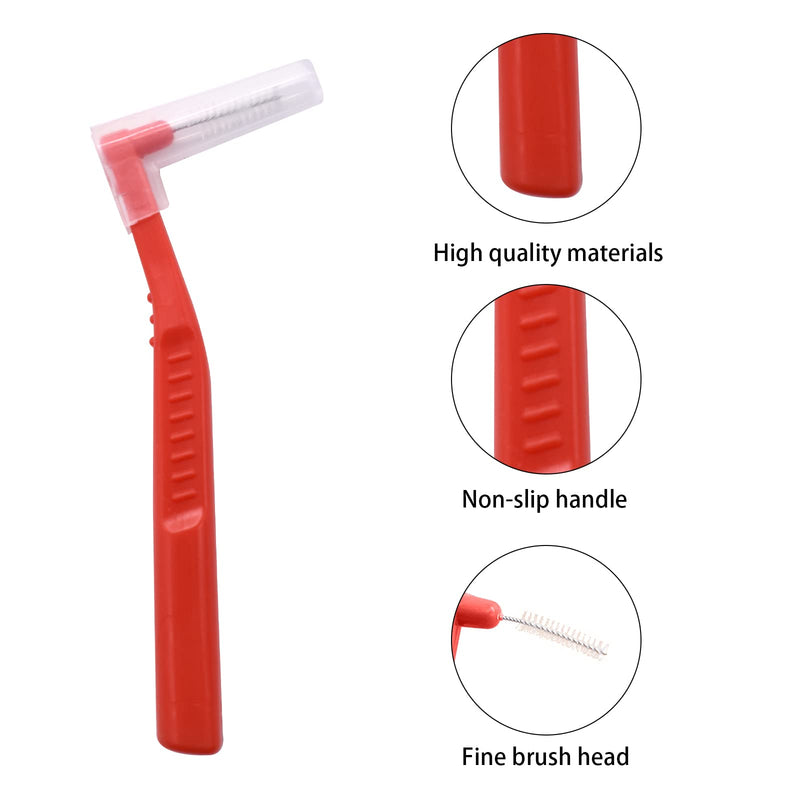 Interdental Brush, 25Pcs Dental Brushes for Between Teeth and Gums, Brush Micro Tight Cleaner, Plaque Removal (Red, Green, Blue, Yellow and Purple) - BeesActive Australia