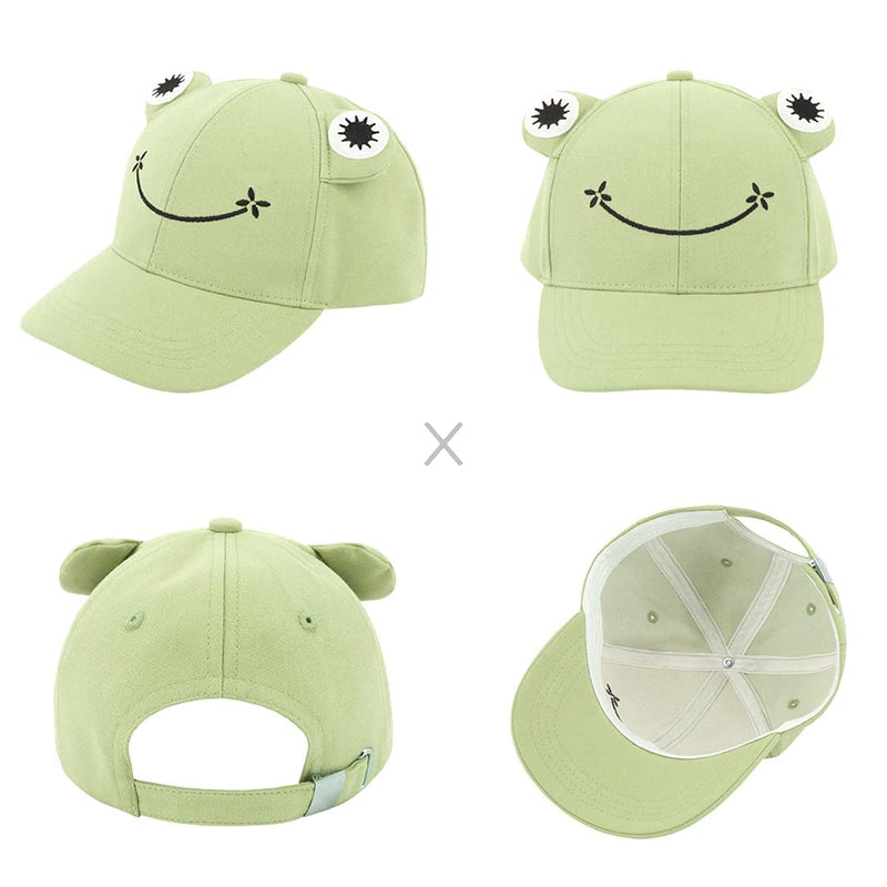 Multifit Unisex Frog Baseball Cap Cotton Frog Dad Cap Sports Outdoor Strapback Hat for Men Women Frog#55c - BeesActive Australia