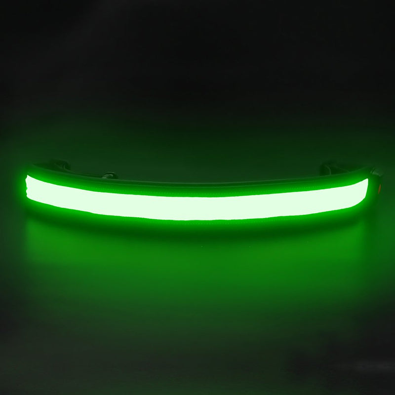 BSEEN LED Running Waist Belt - USB Rechargeable Reflective Glowing LED Waistband, Flashing Safety Light Belt for Runners, Joggers, Walkers, Pet Owners, Cyclists Green - BeesActive Australia