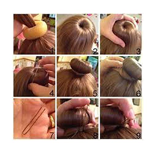3PCS Hair Donut Bun Maker Set Hair Styling Accessories 3 Kinds of Size Large Medium Small For Women Lady Girls(Dark Brown) - BeesActive Australia