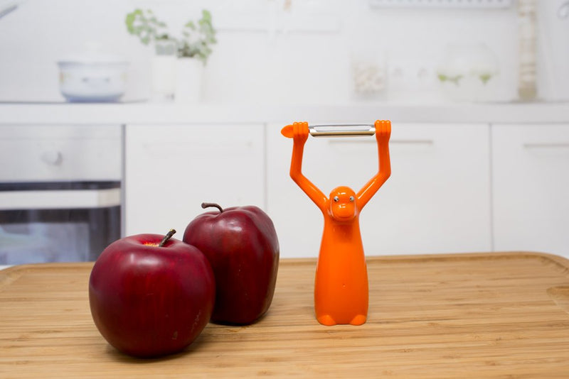 Boston Warehouse Monkey Vegetable Peeler, ONE SIZE, Orange - BeesActive Australia