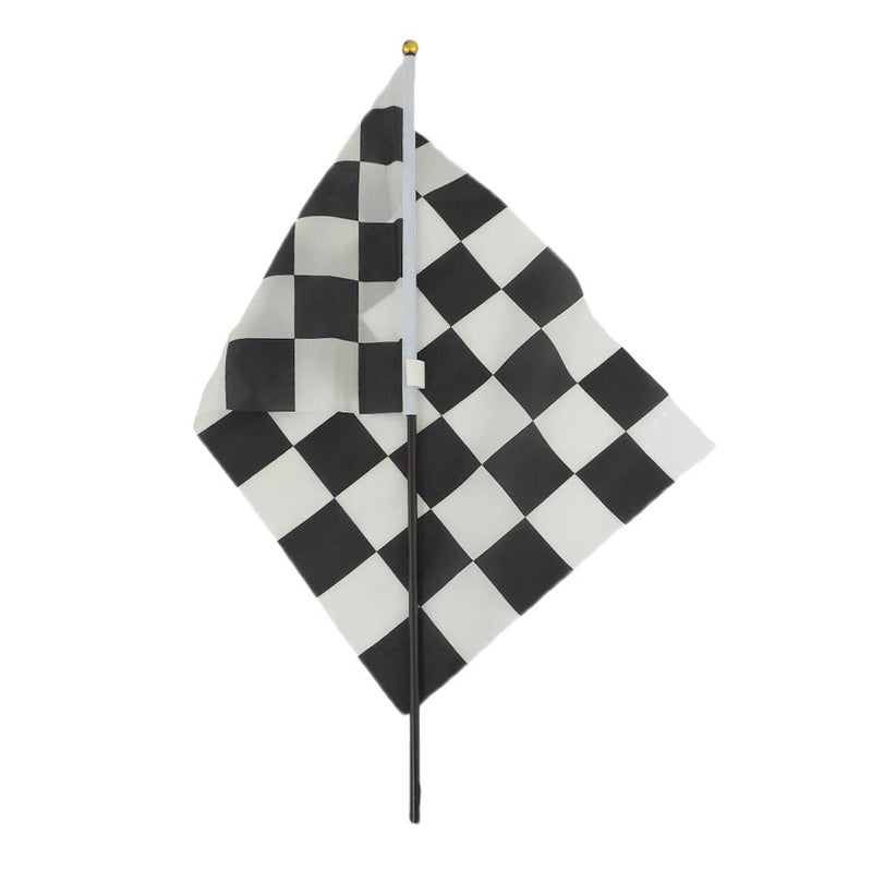 Two (2) Checkered Black & White Cloth Racing Flags - BeesActive Australia