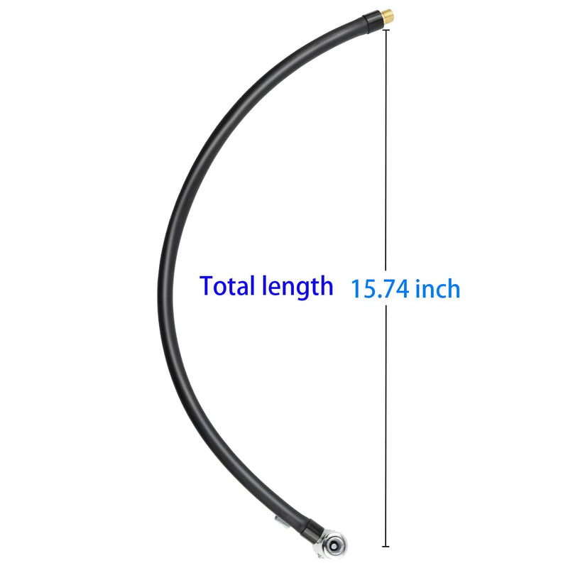 RUKUHOT Tire Inflator Extension Tube, Air Compressor Tire Inflator Attachment, Inflator Hose Adapter, Quick Inflation Chuck Hose for Car, Bike, Motorcycle Black-Lock-on Schrader Valve - BeesActive Australia
