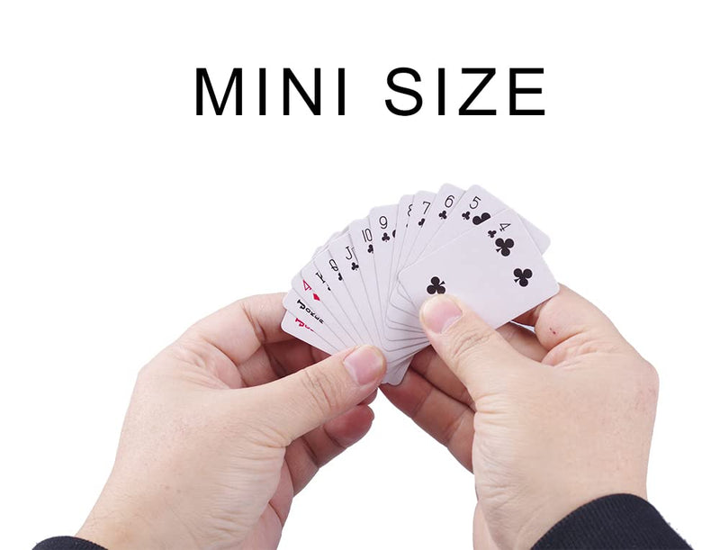 XIUSHUI 5 Decks Mini Playing Cards Party Favor, Miniature Poker Cards Traveling Decks Cards Festival Party Game Supply for Kids and Adults, 2 X 1.5 inch - BeesActive Australia