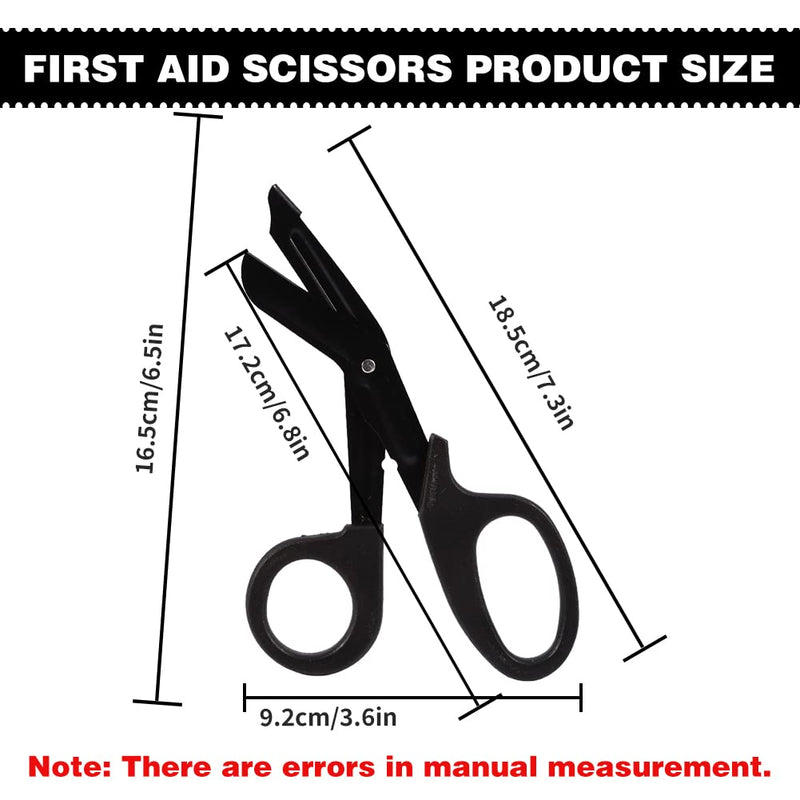 Medical Scissors,Bandage Shears Stainless Steel Curved Bandage Scissors for Medical & Nursing Purposes 18.3 X 9.2cm (Black) Black - BeesActive Australia