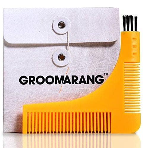 Beard Pen GROOMARANG® Beard Pencil Filler for Men - Natural Enhancer to Fill, Shape and Define - Black or Brown PLUS Beard Shaping Comb (Black) - BeesActive Australia