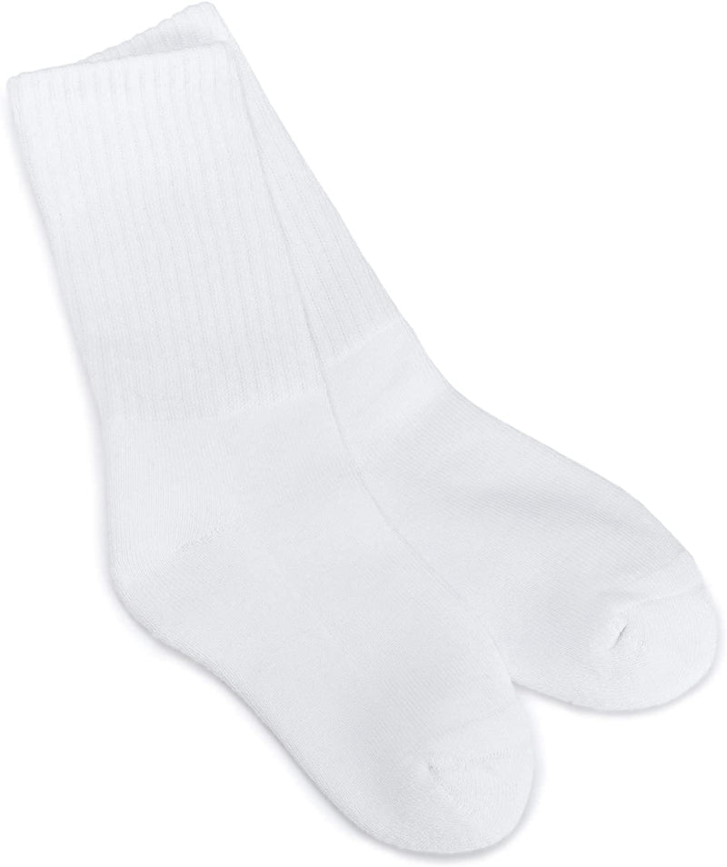 Jefferies Socks Boys Seamless Toe Athletic Crew 6-pack Large White - BeesActive Australia