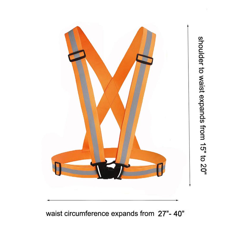Awnuuw Reflective Vest Running Gear 3Pack, Adjustable Safety Vests High Visible Reflective Belt Straps Pink,green,orang - BeesActive Australia