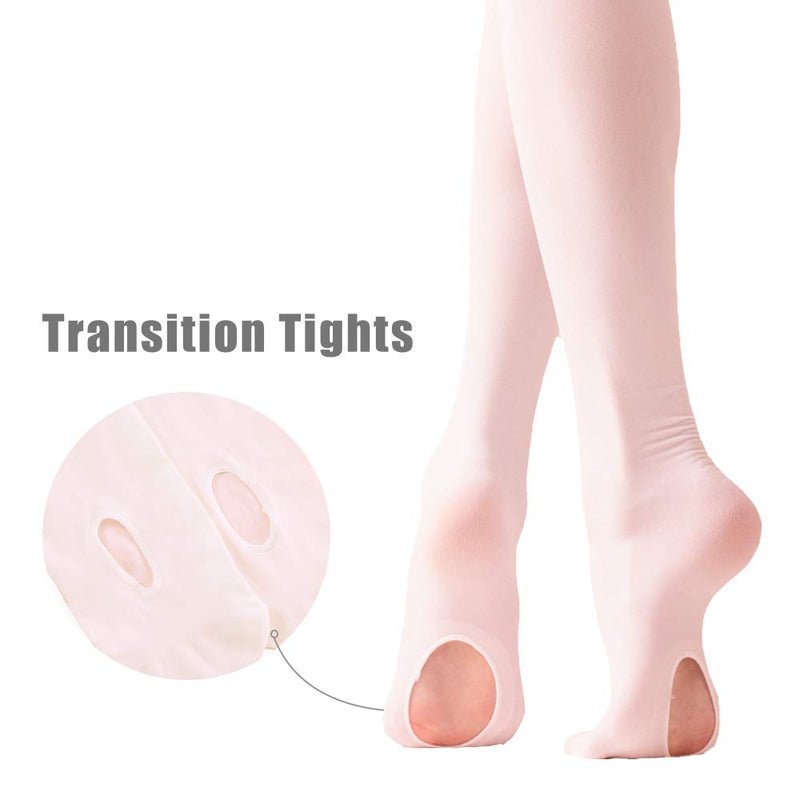 STELLE Ultra Soft Pro Dance Tight/Ballet Transition Tight (Toddler/Little Girl/Big Girl/Women) 4-6 Years Ballet Pink - BeesActive Australia
