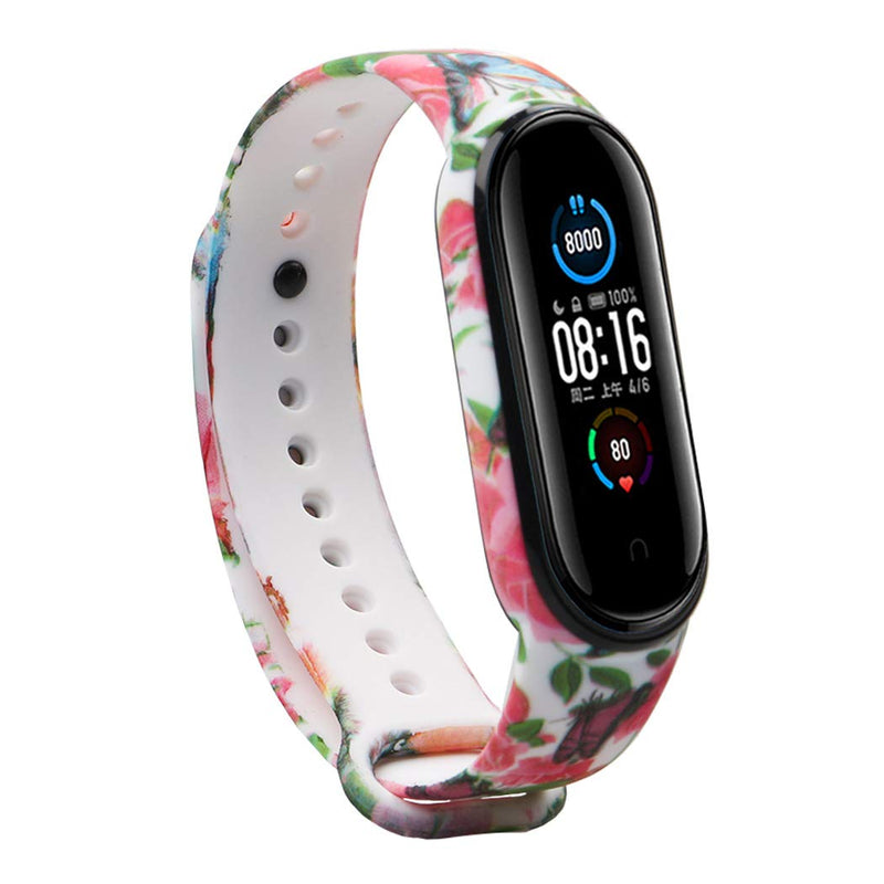 Tkasing Compatible with Xiaomi Mi Band 6 Strap/Mi Band 5 Strap,Amazfit Band 5 Strap,Colorful Wristband Strap for Amazfit Band 5 Replacement Band 3patterns-T4 - BeesActive Australia