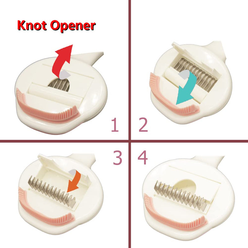 Pet Cat Dog Brush Comb Grooming Tool 3 in 1 Knot Opener Tangle Remover Slicker Brush Groomer Green - BeesActive Australia