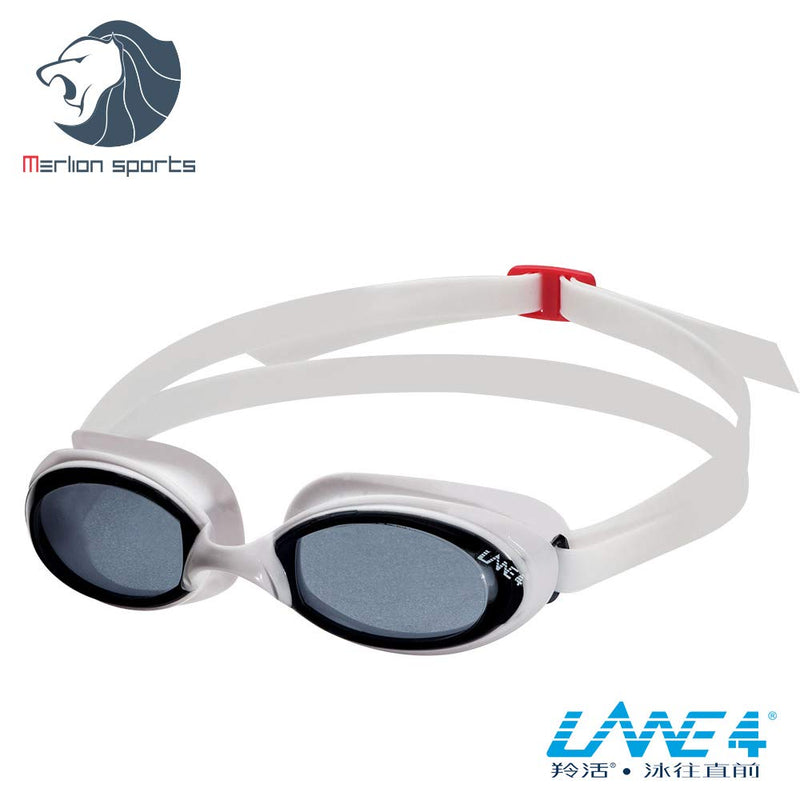 LANE4 Junior Swim Goggle A328 for Children IE-32855 Smk/Wht - BeesActive Australia