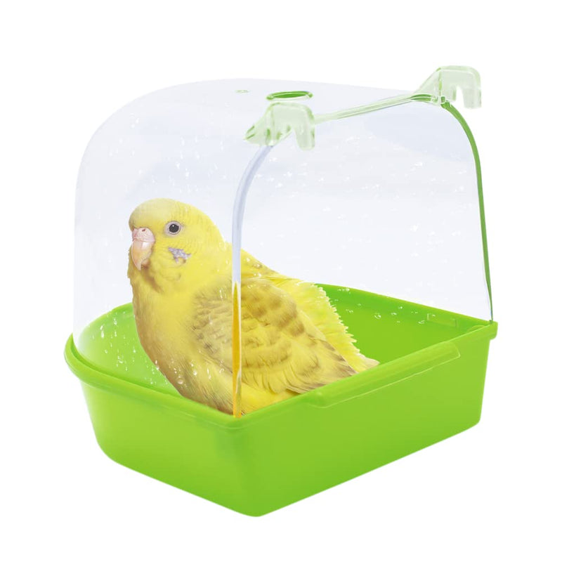 Bird Bath Shower Box Hanging Parrot Bathtub Bowl Cage with Hooks Birdcage Cage Accessory Bathing Tub Suitable for Small Birds Parakeet Canary Budgies Parrot (Random Color) One-Piece - BeesActive Australia