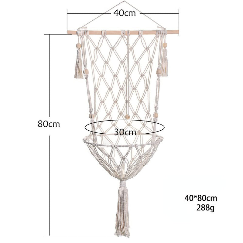 SSDH Hand Knitted Pet Hammock Cat Cage Swing Hanging Bed Pet Tassel Design Cat Nest Interior Elegant Tapestry Decoration Pet Cat House Personality Home Hammock B - BeesActive Australia
