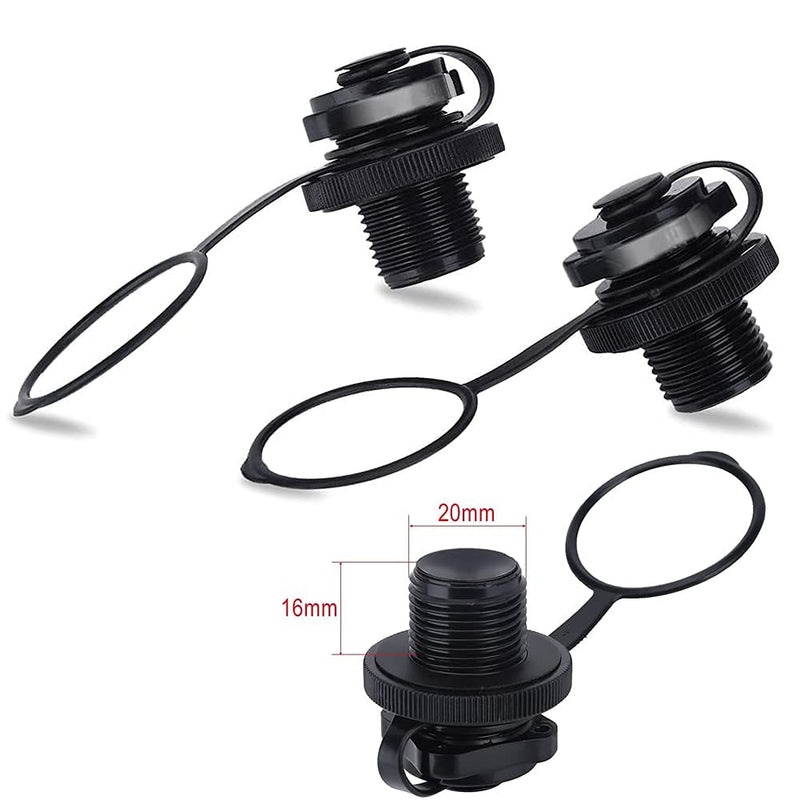 Inflatable Boat Air Valve,2PCS Inflatable Boat Spiral Air Plugs One-Way Inflation Replacement Screw for Inflatable Boat - BeesActive Australia