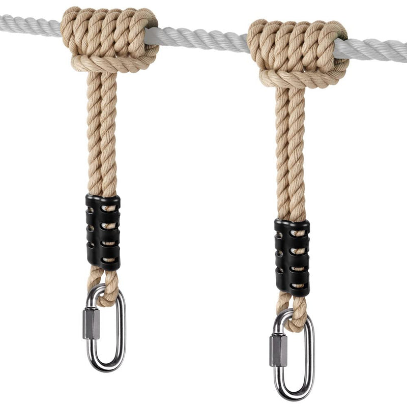 BeneLabel Poseidon Series Sewn Prusik Loops Ropes, Safety, 19", Diameter 2/5", 2 Pack, Beige off-white - BeesActive Australia