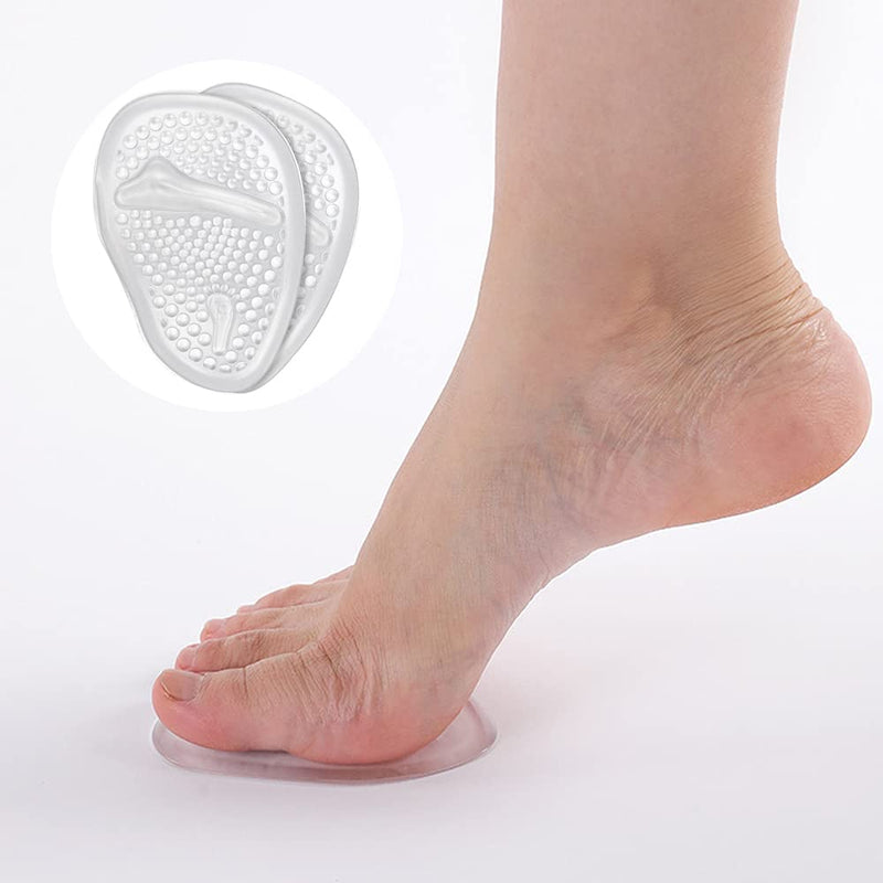 Gel Insoles for High Heels 2 Pairs (4 Pieces) Metatarsal Pads，High Heel Comfort Insoles Transparent Metatarsal Pads Ball of Foot Cushions - BeesActive Australia