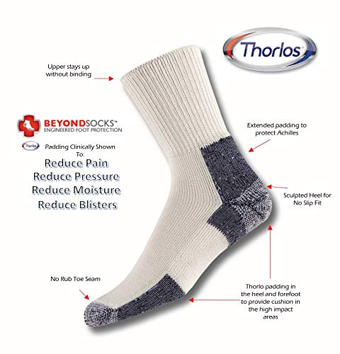 [AUSTRALIA] - thorlos Xj Max Cushion Running Crew Socks Large Black 