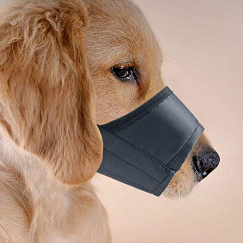 JYHY Nylon Dog Muzzle - Adjustable Quick Fit pet Muzzle Prevent from Biting Barking and Chewing for Small Medium Large Dogs Black - BeesActive Australia