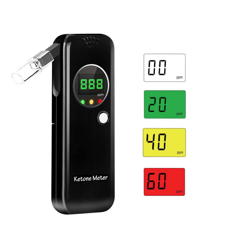 Ketone Breath Tester, Accurate Ketosis Analyzer for Ketosis Breathalyzer with 10 Mouthpieces Black2 - BeesActive Australia
