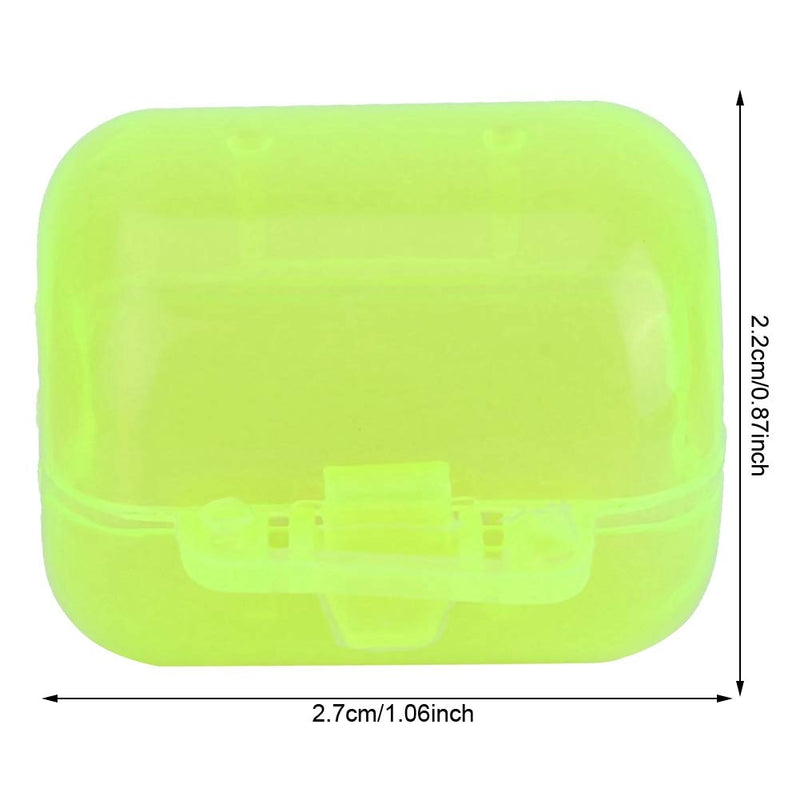 50 Pcs Plastic Fishing Hook Box Clamshell Fluorescent Yellow Squid Lure Hook Box Cover Case Fishing Accessory Tackle Box(Medium) - BeesActive Australia