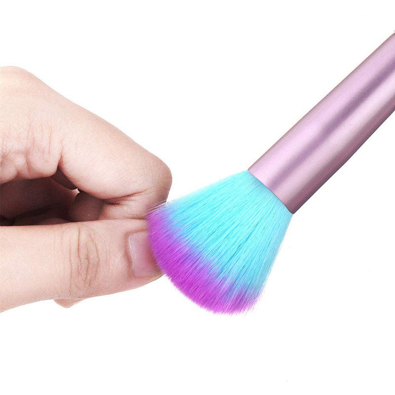 SILPECWEE 2Pcs Nail Art Dust Remover Powder Brush Set Makeup Dipping Powder Acrylic Nail Pen Manicure Cleaning Brushes Tools No1 - BeesActive Australia