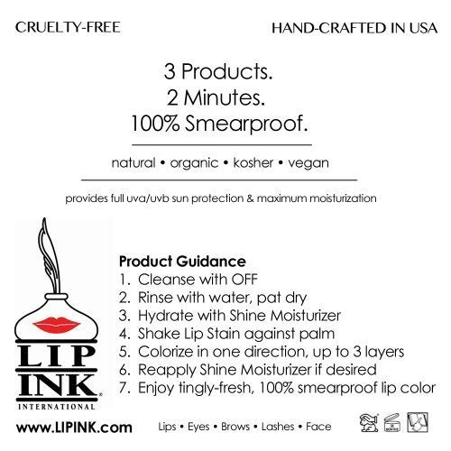 LIP INK Organic Vegan 100% Smearproof Liquid Lipstick - Glitter Red - BeesActive Australia