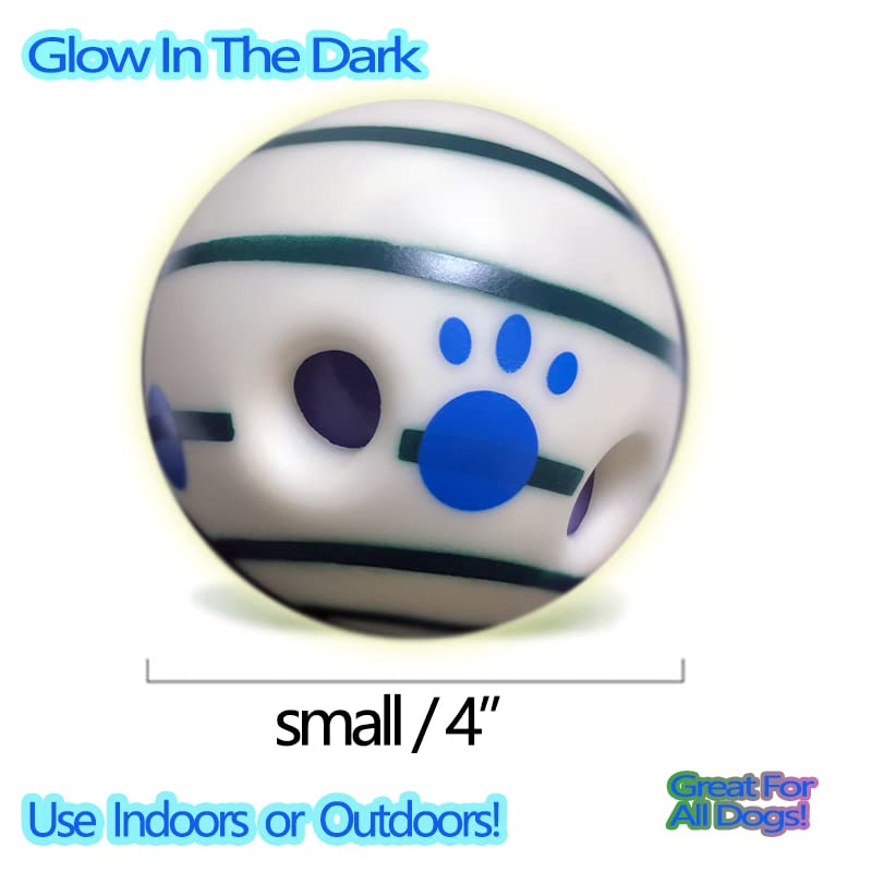 4-Inches Wobble Giggle Dog Ball,Strange dog toy Ball, Luminous ball,Peppy Pet Ball,Training Playing Ball,Glow in the dark dog balls,Rolling ball,Waggle Ball,The best fun giggle sound dog toy,Dog glow ball,Home alone toys - BeesActive Australia