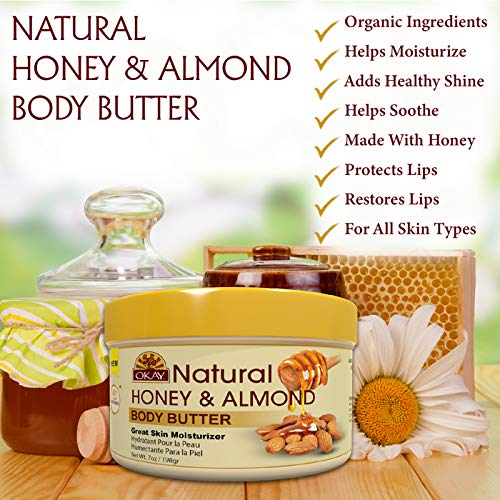 OKAY | Almond Butter | For Hair and Skin | Replenish & Hydrate | With Almond Oil | 100% Natural | 7 oz ( Pack May Vary ) - BeesActive Australia