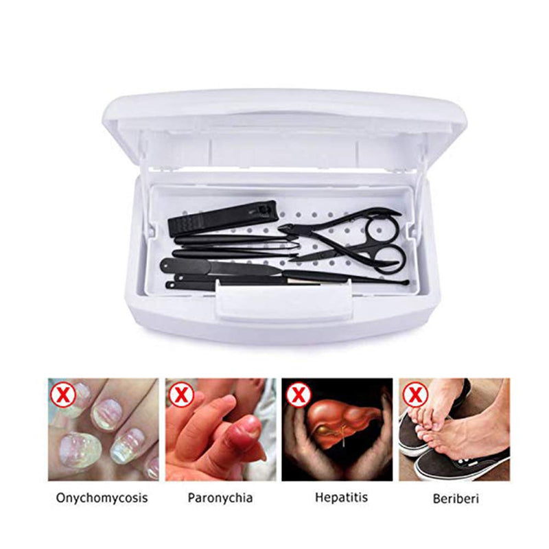 Vcedas Nail Art Tool Clean Tray Plastic Box Easy Cleaner For Cutter Manicure Tools Set - BeesActive Australia