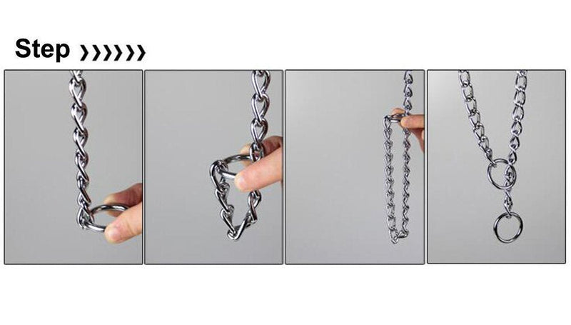 SGODA Chain Dog Training Choke Collar, 304 Stainless Steel 25", 4mm - BeesActive Australia